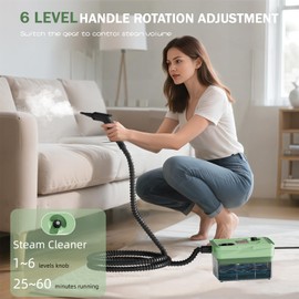 Handheld Steam Cleaner 2500W,10s Fast Heat-Up & 50.73OZ Large Tank,Pressurized Portable Steamer with 9 Accessories for Home,Car,Kitchen,Bathroom,Floors,Grout,Tile,Upholstery