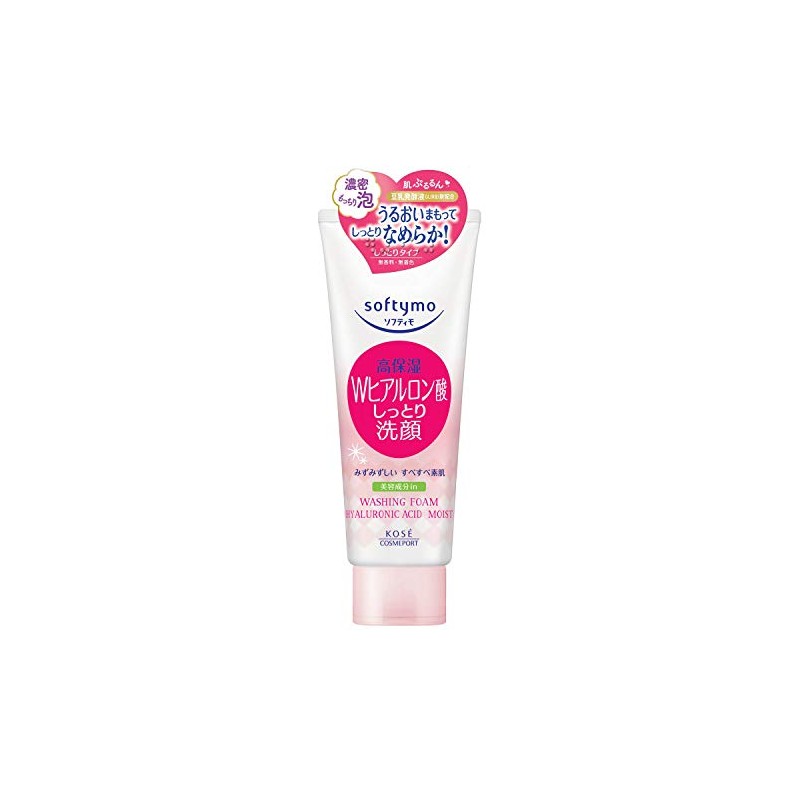 KOSE Softimo Facial Cleansing Foam (Hyaluronic Acid), Moisture x 4