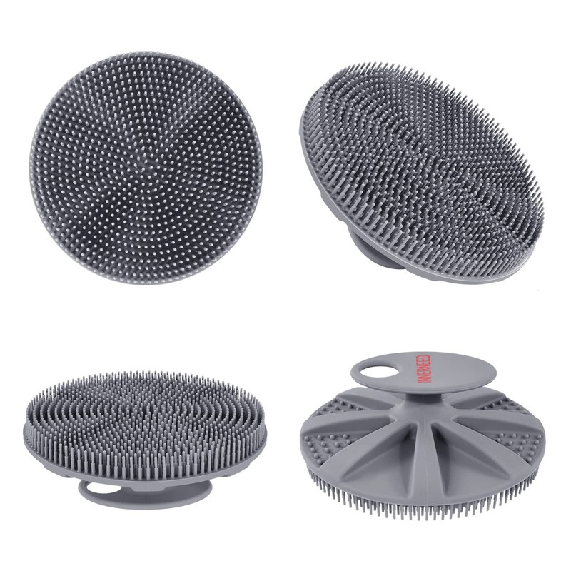 INNERNEED Food-Grade Soft Silicone Body Scrubber Shower Brush Handheld Cleansing