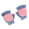 1 Pair Winter Knitted Fingerless Gloves Double Sided Heating USB