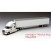 Black Semi Truck and Trailer Mud Flaps - Chevron 24"