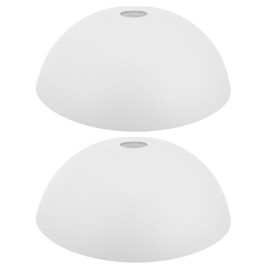Luxshiny 2Pcs Mushroom Plastic Lamp Shade for Ceiling Lights - White Dome Uplighter Lampshade Cover for Home Decoration, Easy to Install and Versatile for DIY Projects