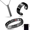 KSJEHW 3 Pieces Lymph Detox Titanium Steel Magnetic Bracelet &
