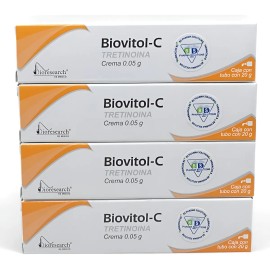 4 Biovitol-c Tretinoína Crema 0.05% C/20 G Bioresearch Todo Tipo De Piel Noche
