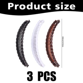 3 Stück Banana Clip Dickes Haar,Banana Hair Clip,Bananenspange Haare,Bananen Haarspange Clips,Haarbananenspange,Bananenhaarspangen Dünnes Haarclips,Haarklammer Groß,Haarklammern,Haarspangen Frauen