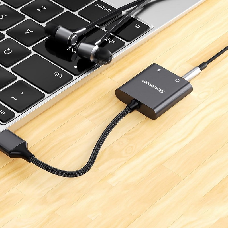 Simplecom CA152 USB to 3.5mm Audio and Microphone Sound Card