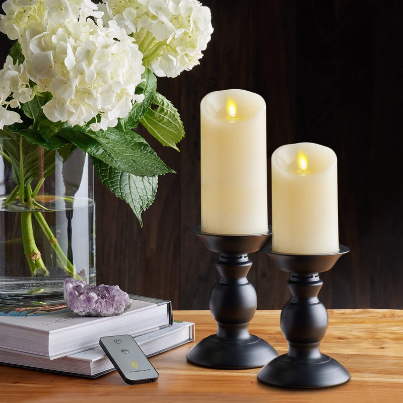 Luminara Scalloped Edge Flameless LED Candle - Ivory 4" x
