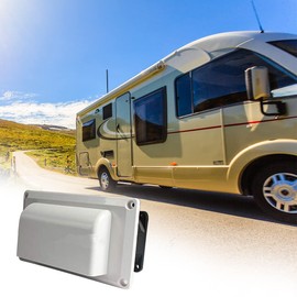 Exhaust Fan, 12V RV Side Vent Fan, Air Vent Ventilation Fan Plastic Exhaust Fan for RV Motorhome Caravan Camper Boat Marine Yacht (White)