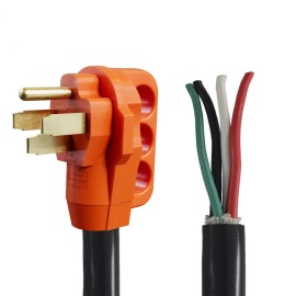 EPICORD RV/Generator Power Cord 50 Amp Male Plug to Bare Wire Loose End Plug W/Handles