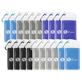 U-pick 20 Packs Cooling Towels for Hot Weather（40"x12", Instant Cooling Face Neck Rags, Chilly Breathable Cool Towels for Gym, Yoga, Golf, Workout, Camping, Travel, Theme Parks & More Activities