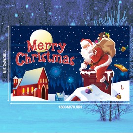 Minicloss Christmas Background for Photos Christmas Banner Decoration, 180 x 110 cm Christmas Background Banner Christmas Banner for Outdoor Indoor Wall Yard Christmas Party Decoration