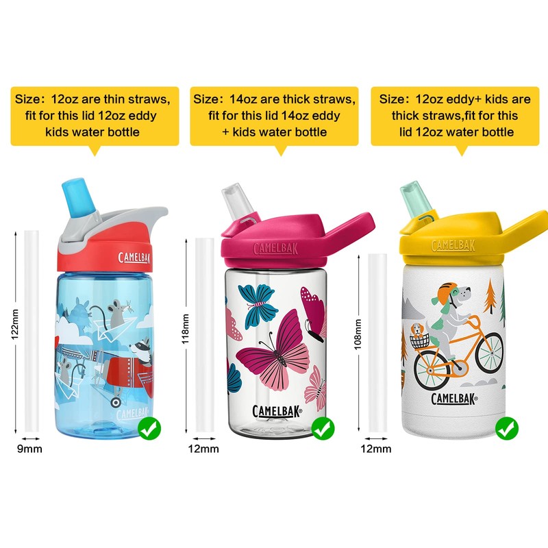 Straws Replacement for CamelBak eddy+14 oz Kids Water Bottle,CamelBak Eddy+