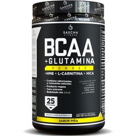 BCAA vegano con sabor piña – 350 g – 4:1:1 – 25 porciones