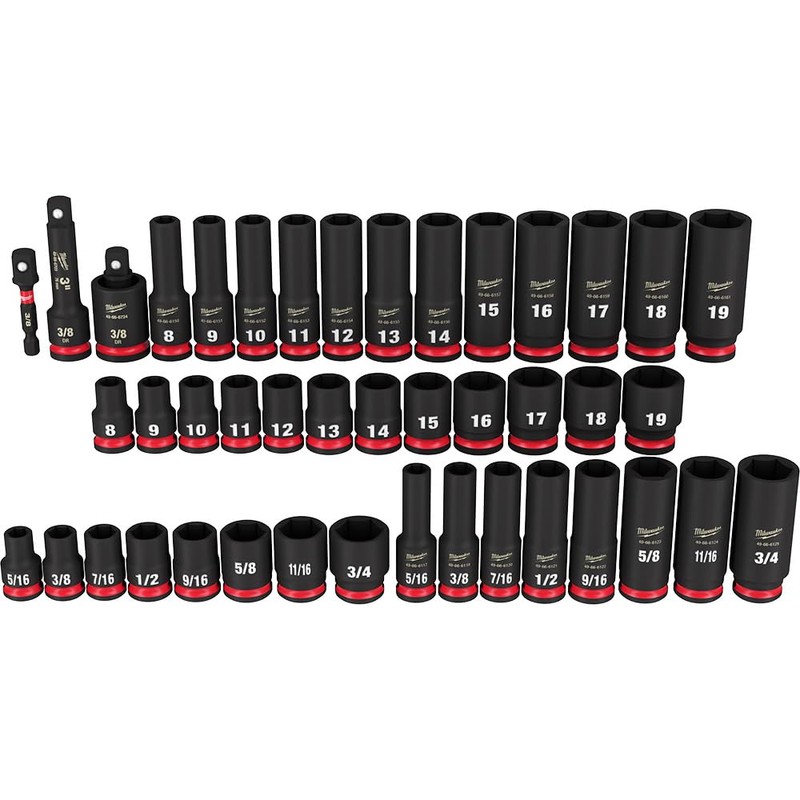 Milwaukee Electric - 43PC IMP Duty 3/8DR SAE Metric DP