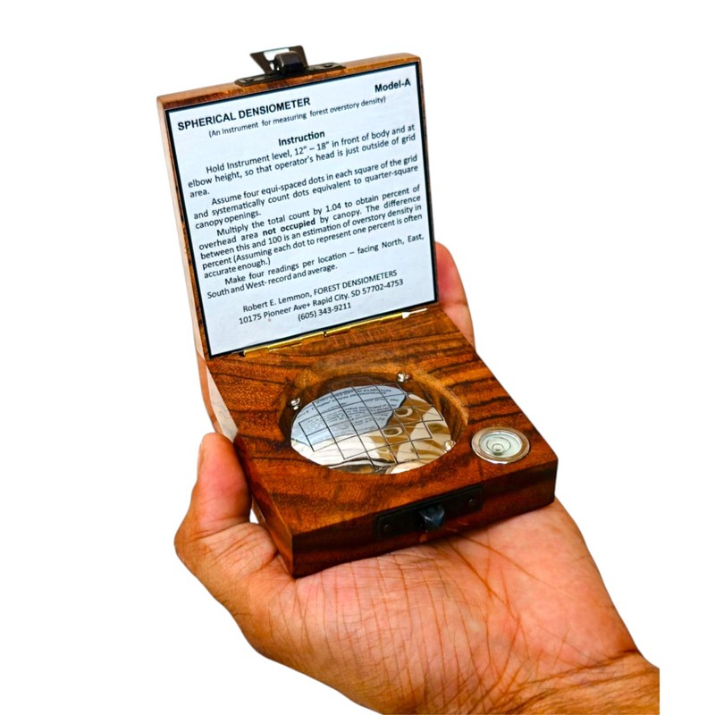 QADEEM Forestry Suppliers Spherical Crown Densiometer, Convex with Leather Case