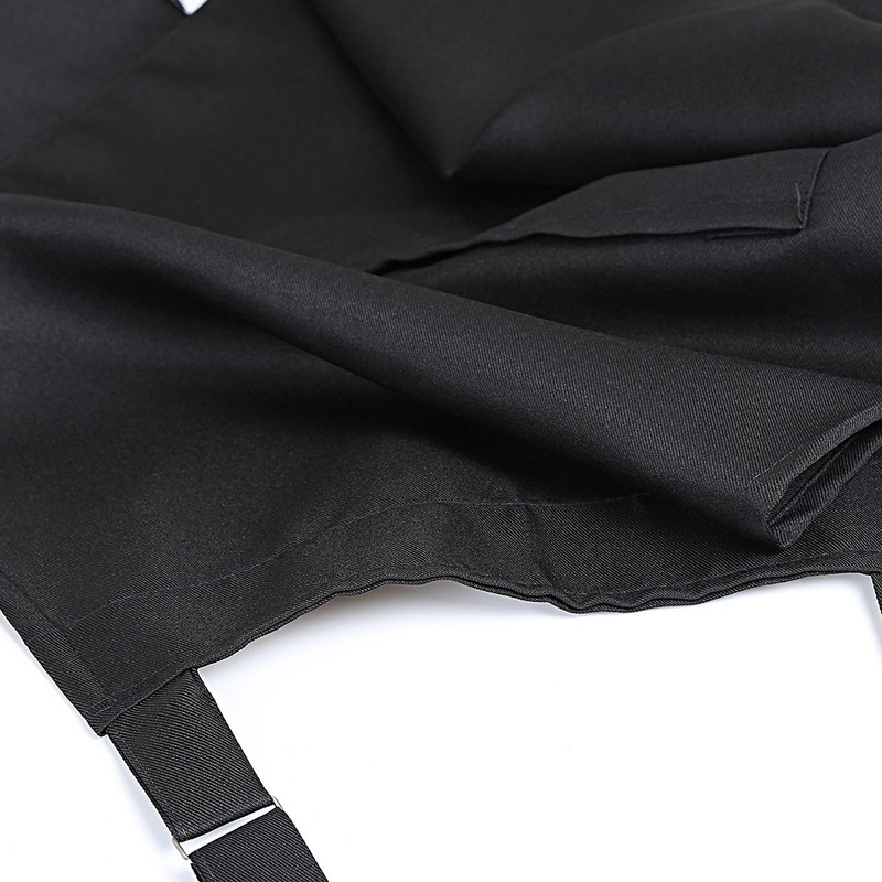 GWHOLE Adjustable Kitchen Apron Plain Unisex Apron with 2 Front