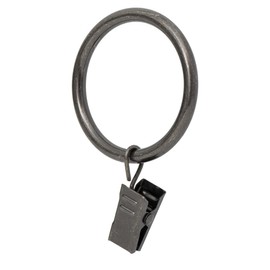 Ivilon Drapery Curtain Clip Rings - Clips Ring for Curtain Panels 1.7", Set of 14 - Pewter