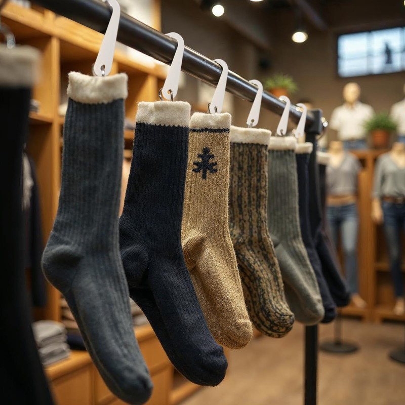 Homakover 1000 Pieces Plastic J-Hooks for Socks Retail Display Hanger,