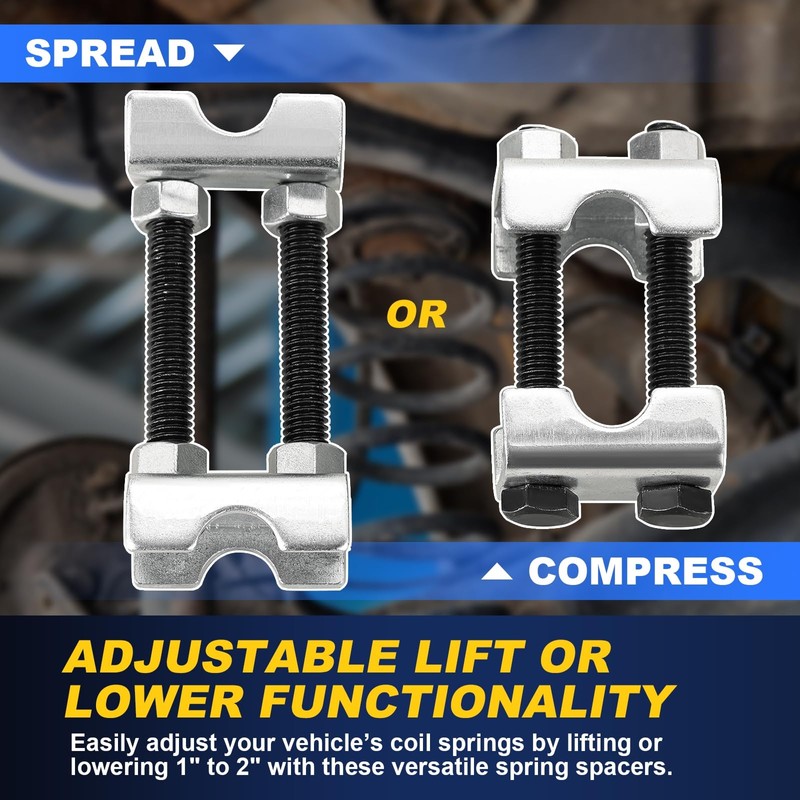 DASBET Adjustable 2-Way Coil Spring Spacers 8 Pack, 1”-2” Lift