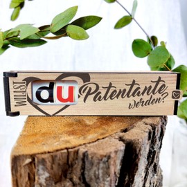 Generisch Patentante Fragen - Schokoriegel Geschenkbox inkl. Duplo Willst du Patentante werden? - Patentante Geschenk Frage, Willst Du Meine Patentante Sein, Möchtest Du Meine Patentante werden