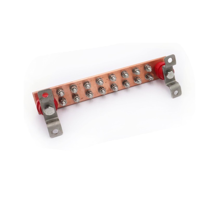 SCXCLY Wall Mounted Copper Ground Bar Kit, with 16 Terminal
