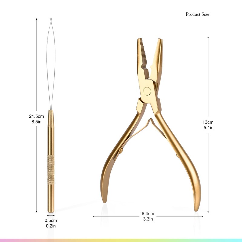 EHDIS Hair Extensions Tools Kit - Stainless Steel Pliers for