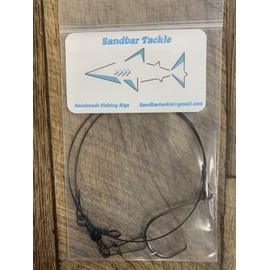 Unbranded Saltwater Fishing Rig 9/0 Hook. 90lb Coated Wire - Shark / Drum / Striper Rig.