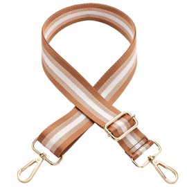 Adjustable Shoulder Strap for Bags 3.8 cm Shoulder Strap Bag Strap Bag Straps for Changing Bag Strap Wide for Shoulder Bags Carry Bags and Handbags, Light Brown+Khaki+White