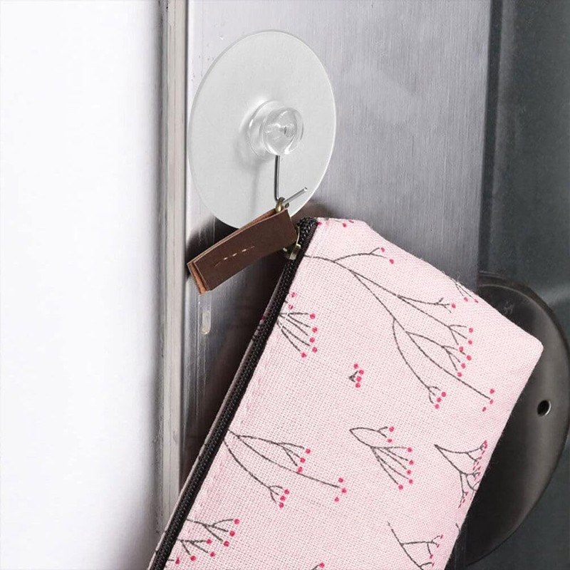 Kichvoe 8pcs Vacuum Suction Cup Hook Suction Cups Clothes Hanger