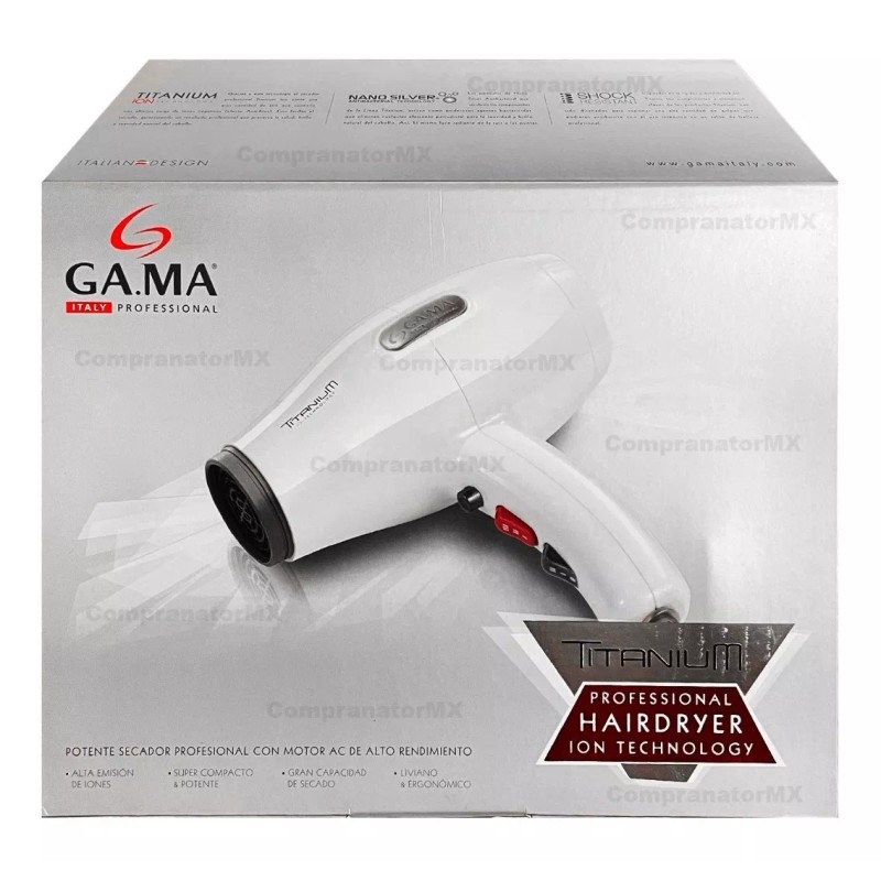 GA.MA Italy Secadora Cabello Titanio Profesional Compacta Motor Ac Viaje