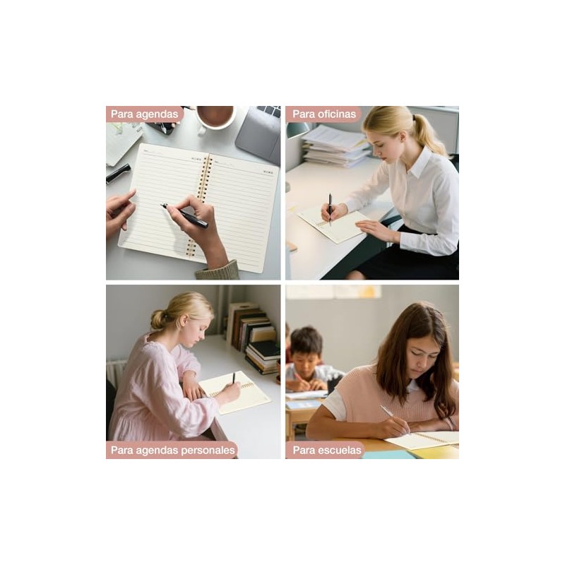 4 Pieces Cuadernos De Espiral, Libreta De Notas A5, Cuaderno