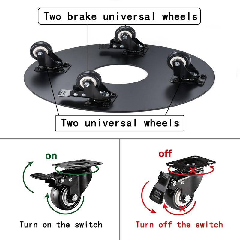 YUjieSTC Plant Stand with Wheels,3.0mm Thick Aluminum Alloy Plant Caddy