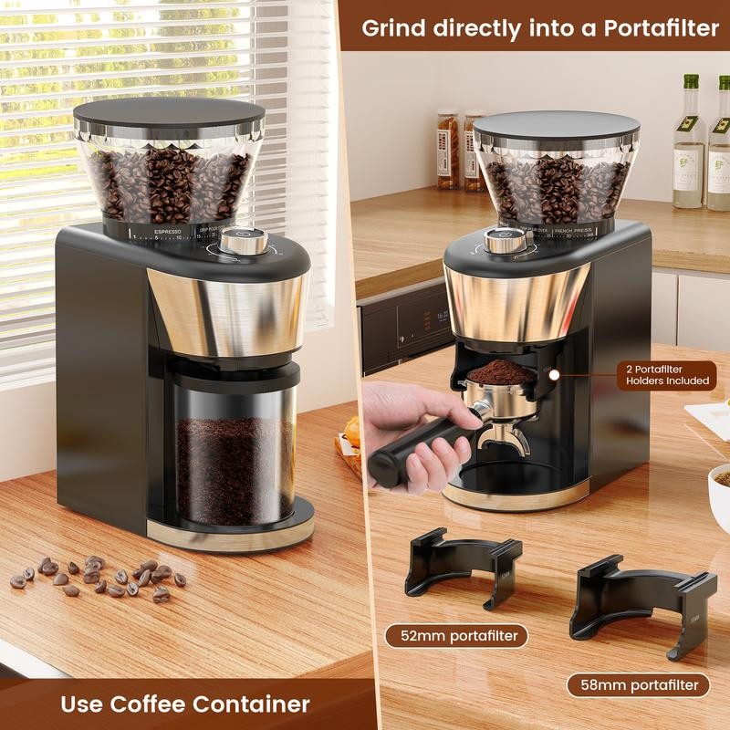 COWSAR COWAR Coffee Grinder Electric Burr Mill, Conical Burr Espresso