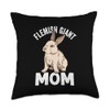 Rabbit Lover Design with Flemish Giant Throw Pillow