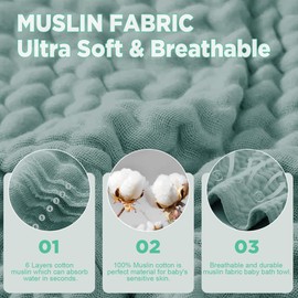 Cuddle Campus Baby Washcloths 6 Packs, Muslin Washcloths Baby,Cotton Burp Cloths, Extra Absorbent and Soft Wash Clothes for Newborns (Set-4)