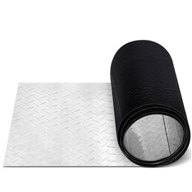 Yaocom 1pcs Diamond Plate Sheet Metal Heavy Duty Tread Aluminum Sheet Diamond Tread Plate for Wall Covering, Cargo Trailer, RV and More (12'' X 120'' X 0.06'',Black)