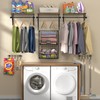 Laundry Room Shelves Wall Mounted with Wire Baskets, Over the