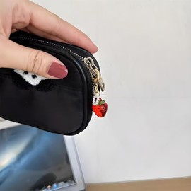 Angyape Cherry Keychain Strawberry Keychain Strawberry Purse Charm Cherry Bag Charm Accessories Bow Pendant Gifts for Women