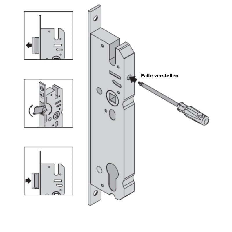 DY220018 Mortise Lock ES 958 PZW 92 mm Strike Plate,
