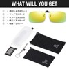 DUCO 8014 Clip-on Sunglasses, Polarized UV Protection, Flip-up, Fixed Type,