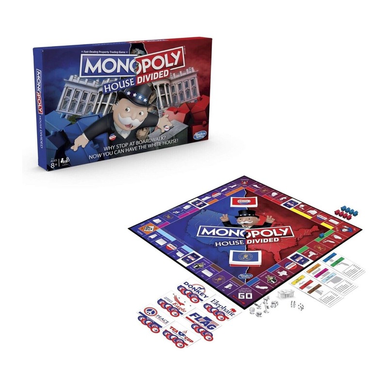 HASBRO Monopoly House Divided Board Game Fun Political Politics collection