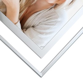 Egofine 4x6 Picture Frames Set of 4, Glass Picture Frames Silver Clear Mirrored Wedding Photo Frames for Tabletop Display Vertically or Horizontally