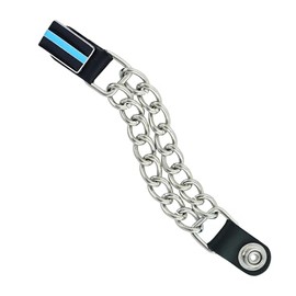 Daniel Smart Motorcycle Vest Extender - Silver Double Chain Biker Vest Extender with Butterfly Design & Snap Button 1-PCS