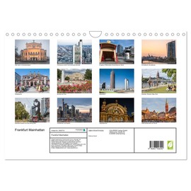 Frankfurt Mainhattan (Wandkalender 2026 DIN A4 quer), CALVENDO Monatskalender: Ein beeindruckendes fotografisches Porträt der Metropole im Rhein-Main-Gebiet. (CALVENDO Orte)