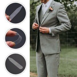 WKRTDY Set of 80 collar stays, shirt collar enhancer for men's shirts, so that the shirt collar fits perfectly all day, ideal for father and husband, transparent colour