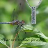 MEIDERBO Dragonfly Urn Necklaces for Ashes 925 Sterling Silver Bar