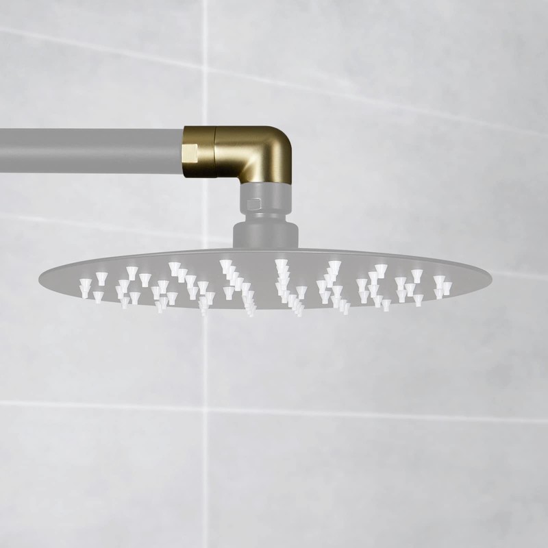 Solid Brass Shower Elbow Adapter for Shower Head, 90 Degree