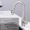 Bar Faucet with Pull Out Sprayer Single Hole, JXMMP Single
