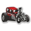 2 x 10cm Hot Rod Classic Car Vinyl Stickers Decal