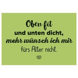 Pack of 3: Postcard A6 + + + Funny by modern times +++ + Top Fit and Bottom Tight + Square Design